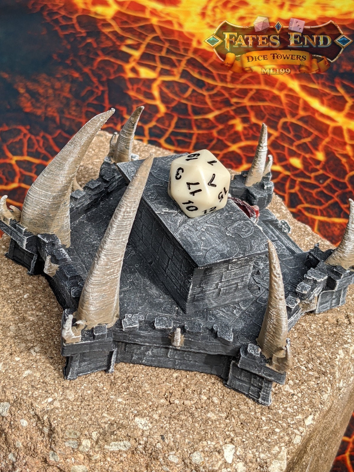 Sacrificial Evil Altar for D20 Dice - 3D Printed Dice Jail | RPG Dice Vault | DnD Player Gift  - Do you have a worthy sacrifice?
