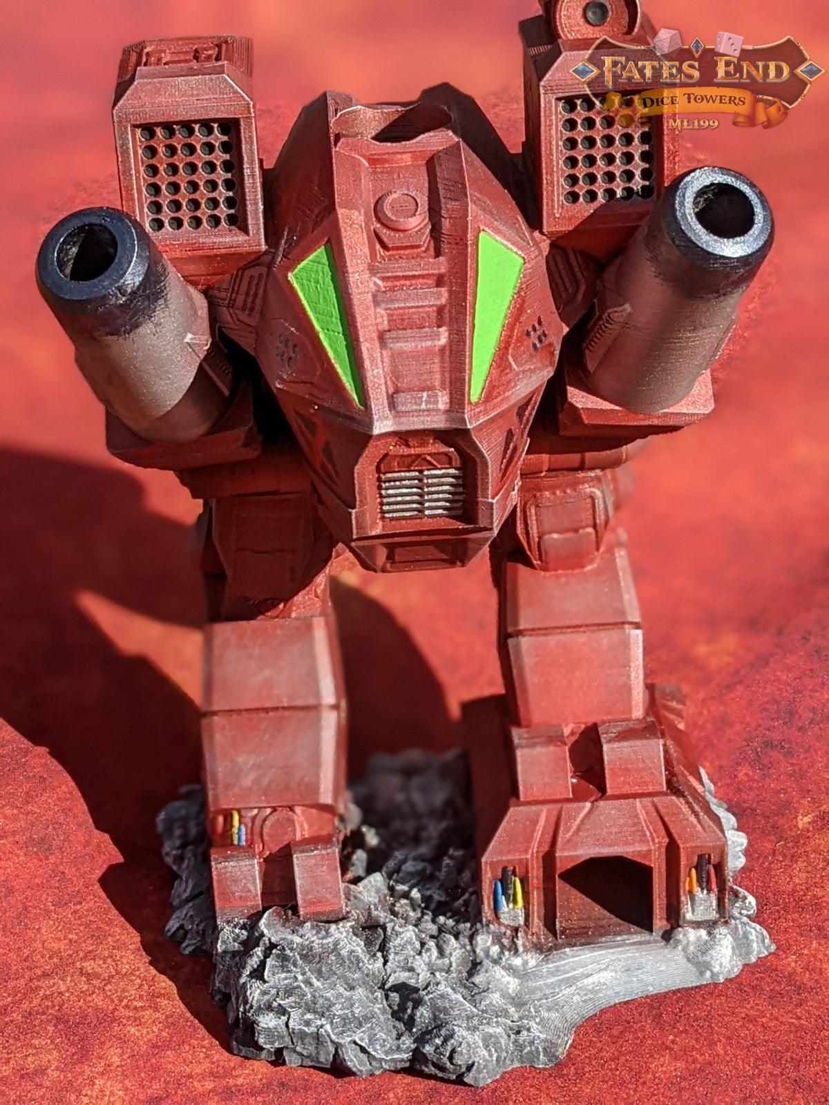 Mech Robot Sci-Fi 3D Printed Dice Tower - Fate's End Collection - Embrace the Power!