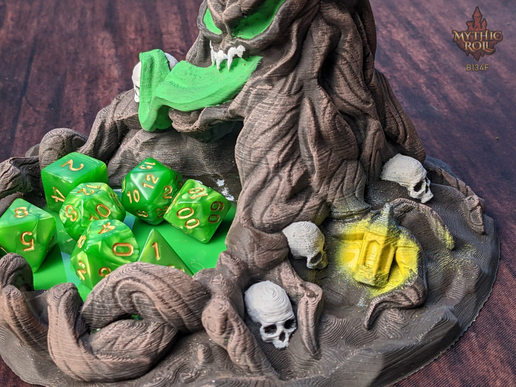 Mimic Terror Tree 3D Printed Dice Tower - Mythic Roll Collection by Unchained Games - Monsters and Nature Intertwined!