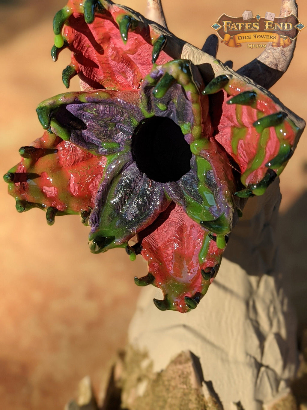 Dune Sand Worm 3D Printed Dice Tower - Fate's End Collection - Embark on a Thrilling Adventure!