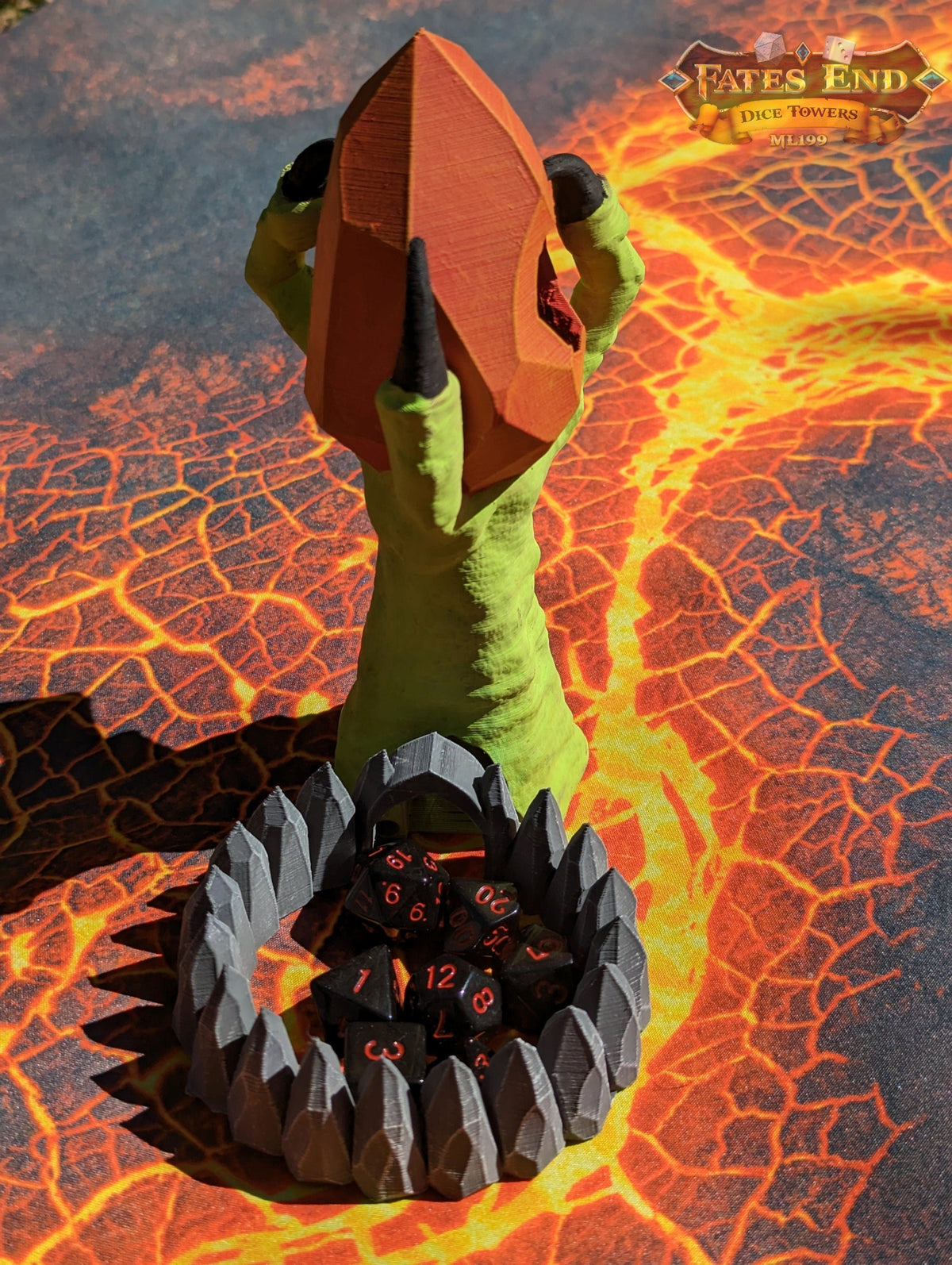 Claw of Fate 3D Printed Dice Tower- Fate's End Collection - Grasp Your Destiny with the Ferocity of Legends!
