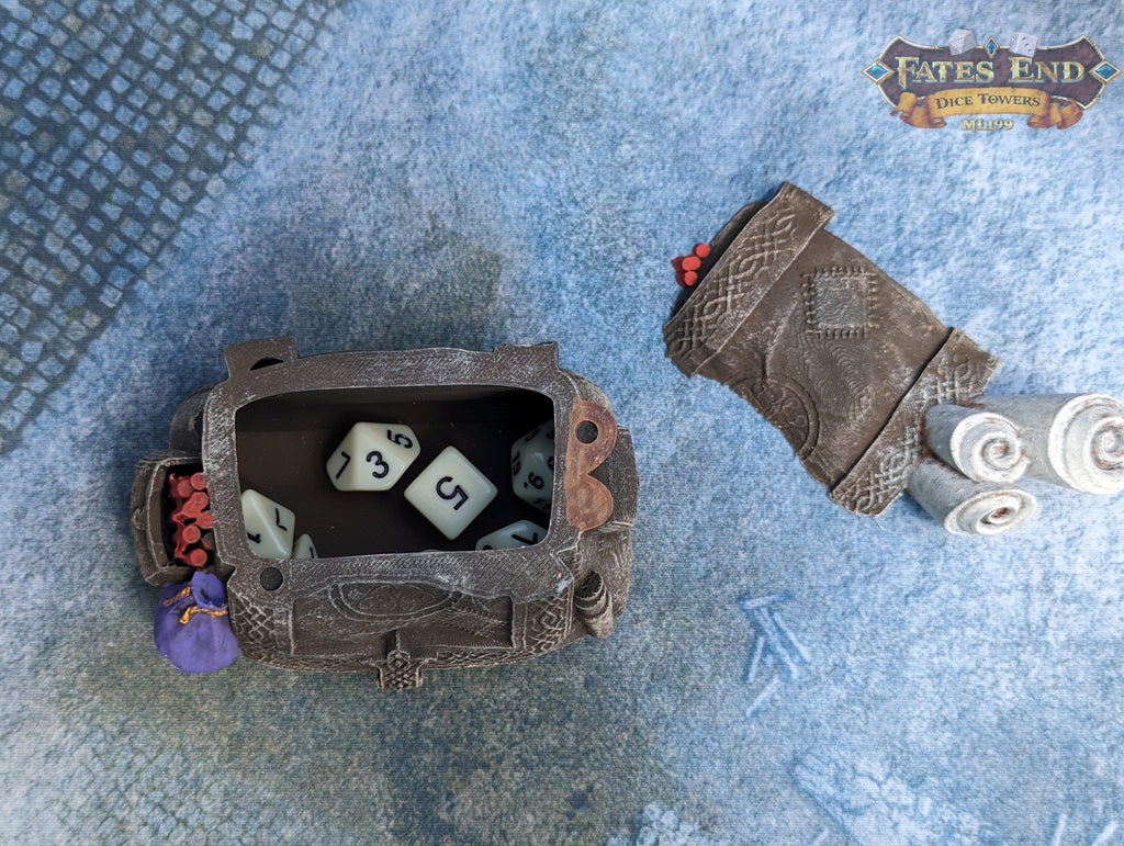 Rogue Pack 3D Printed Dice Jail | RPG Dice Vault | D20 Box | Player Gift - Fate's End Collection - Keep your mischievous dice in check!