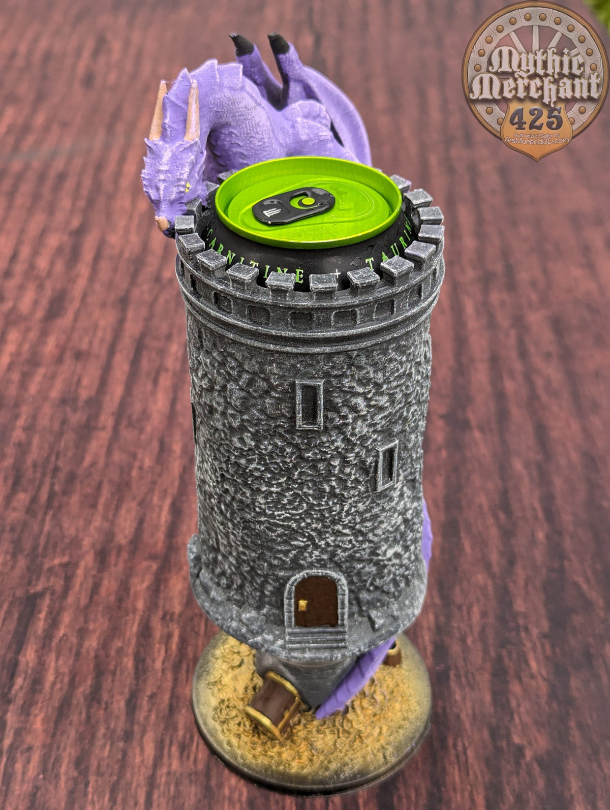 Dungeon Master 3D Printed Koozie- Dragon Can Holder- Mythic Mugs by Ars Moriendi 3D- Unleash Your Inner Game Master!