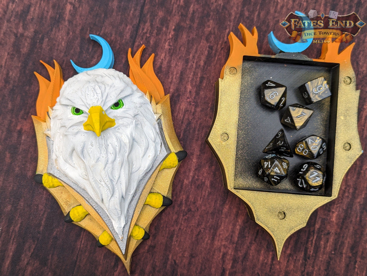 Eagle Paladin 3D Printed Deck Holder and Card Storage | RPG Dice Vault | D20 Box | Player Gift - Discover the perfect fusion of style and functionality!