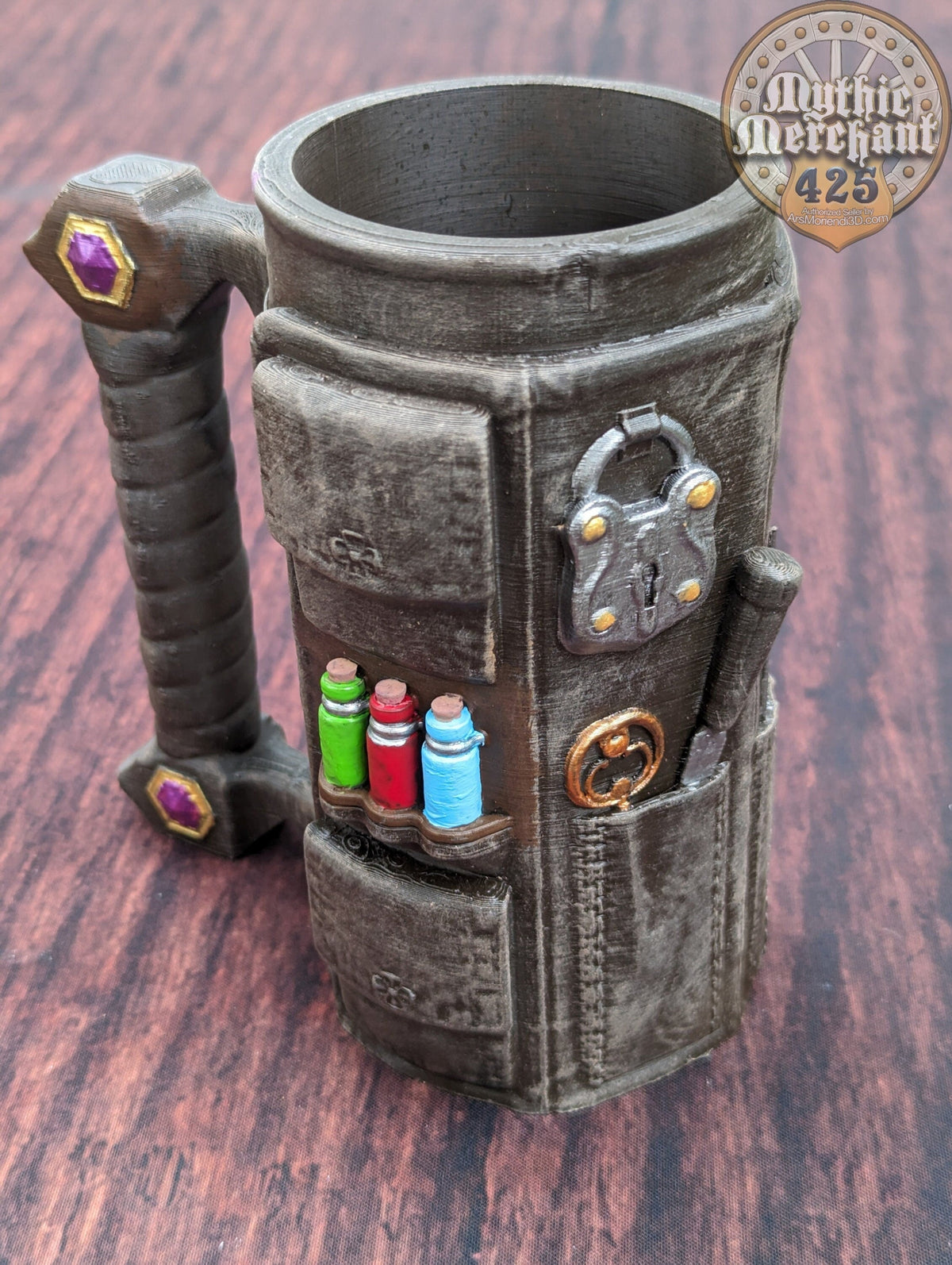 Rogue-Thief Mythic Mug Dice Vault & Can Holder- Mythic Mugs- Ars Moriendi 3D- Unleash Devious Delights!