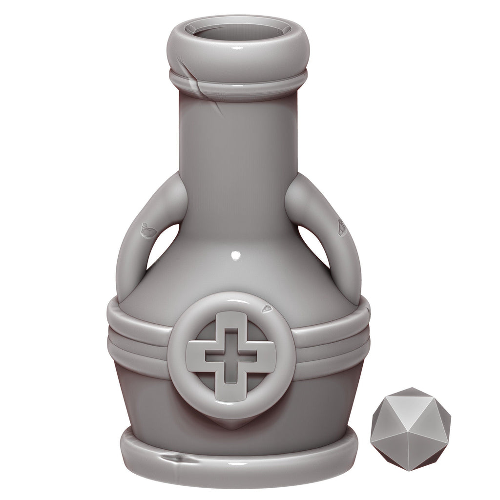 Health Potion 3D Printed Dice Jail | RPG Dice Vault | D20 Storage Box  | Player Gift - Guard Dice with Healing Magic!