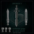 3d Printed Gladius Swords x9 by Greytide Studio