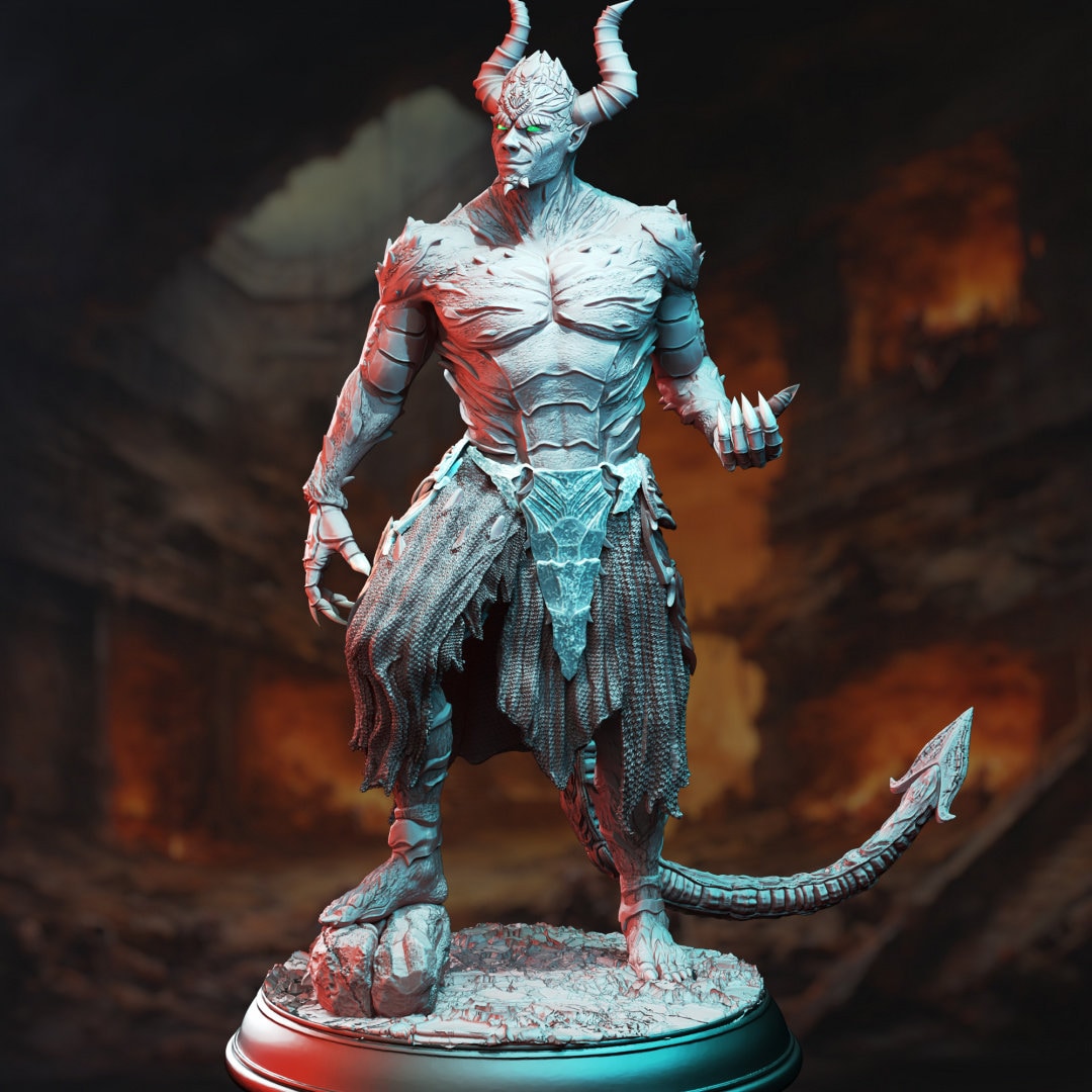 3D Printed Tiefling Devil Servant by DM Stash