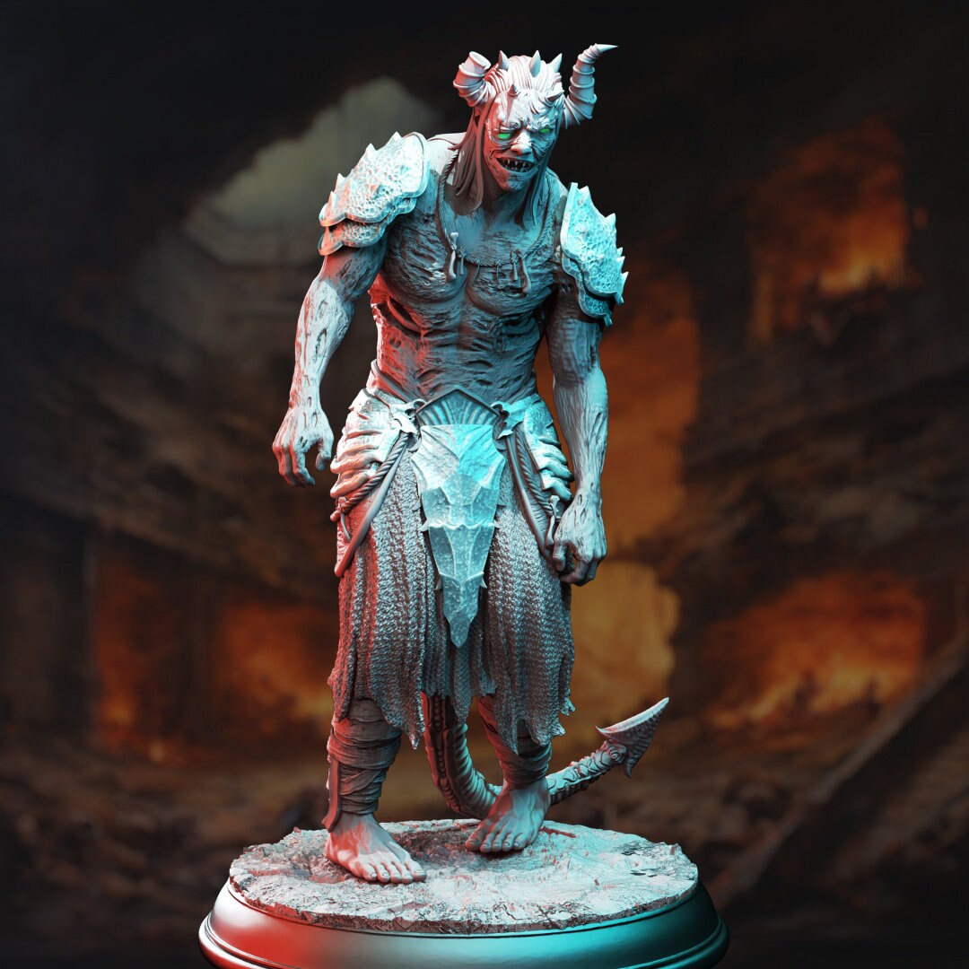 3D Printed Tiefling Devil Servant by DM Stash