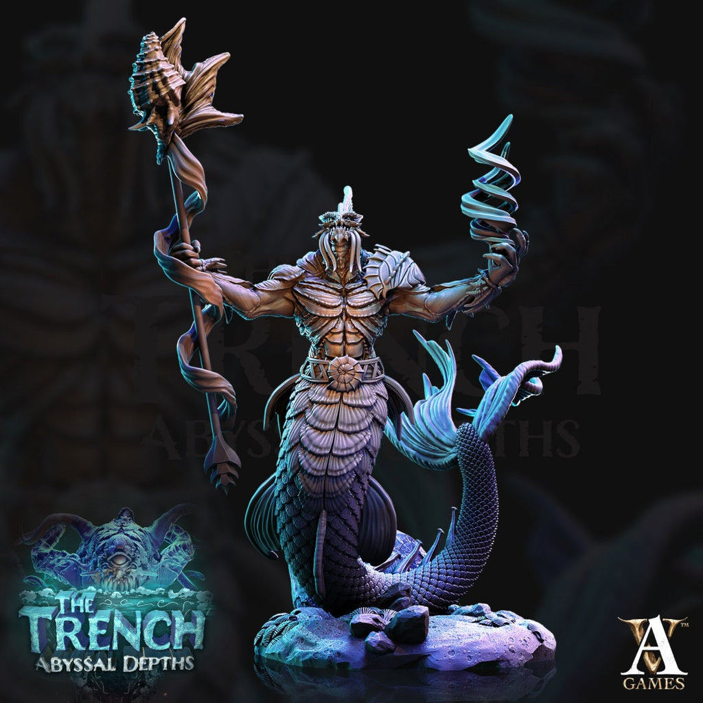 3D Printed Merrow by Archvillain Games