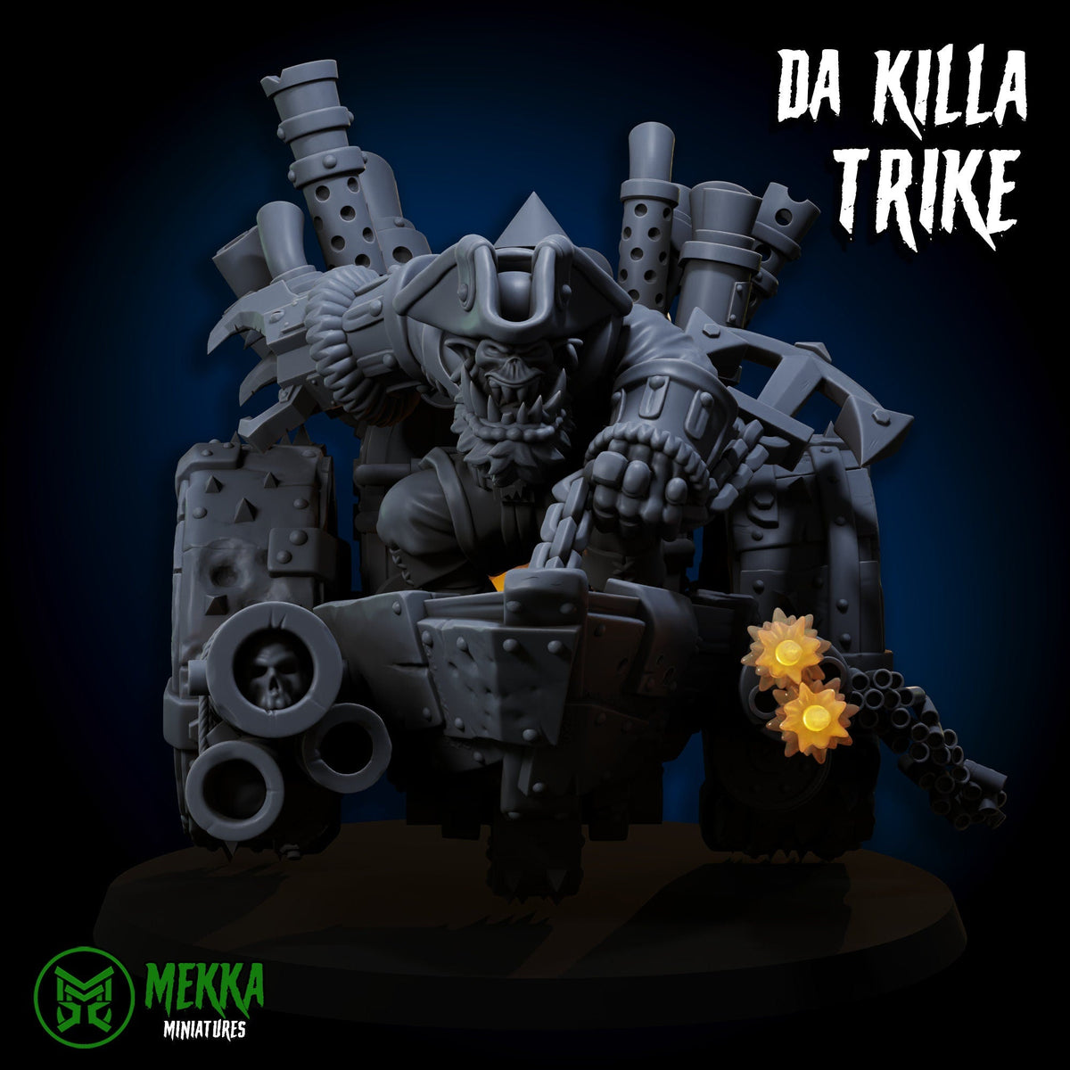3d Printed Ork Pirate Killa Trike by Mekka Miniatures