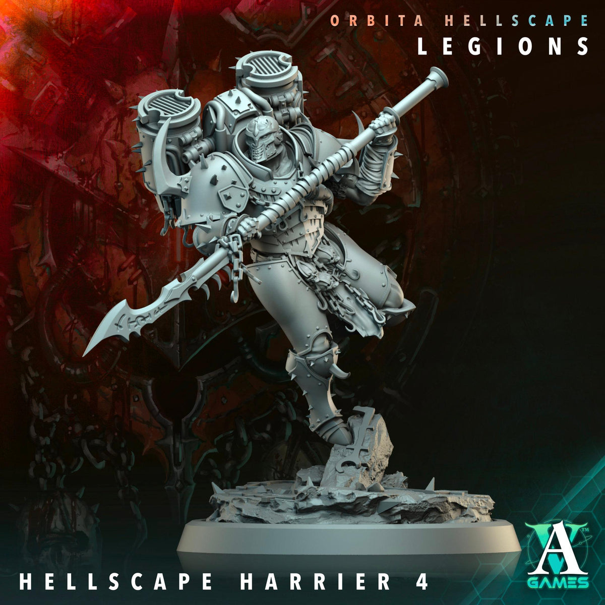 3D Printed Hellscape Harrier by Archvillain Games