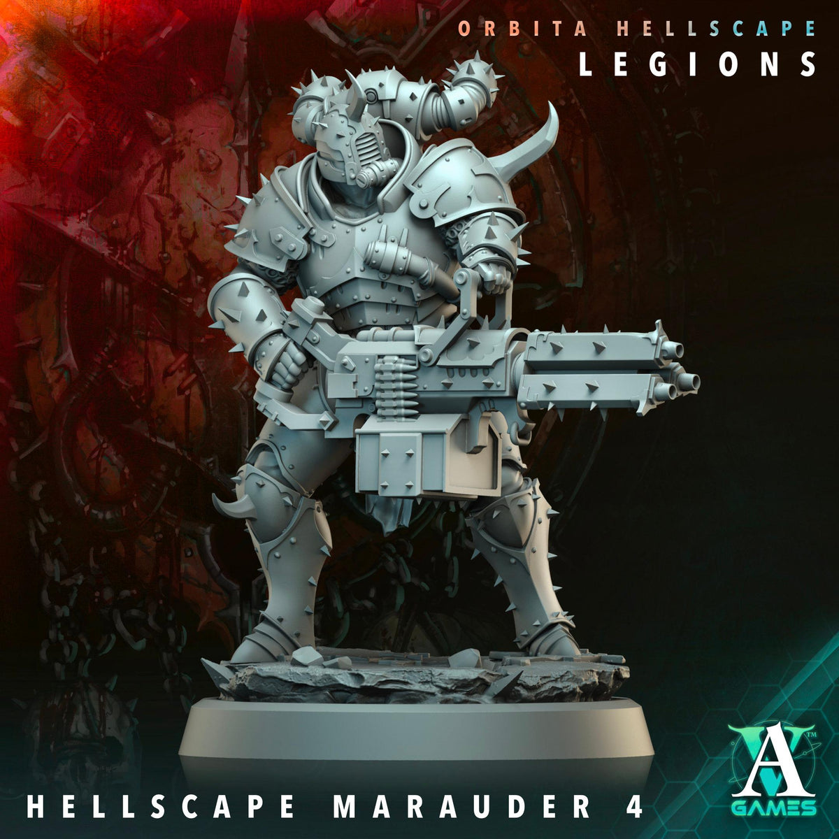 3D Printed Hellscape Marauder by Archvillain Games
