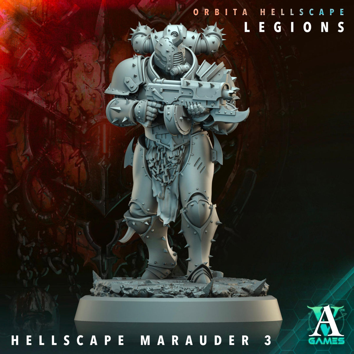 3D Printed Hellscape Marauder by Archvillain Games