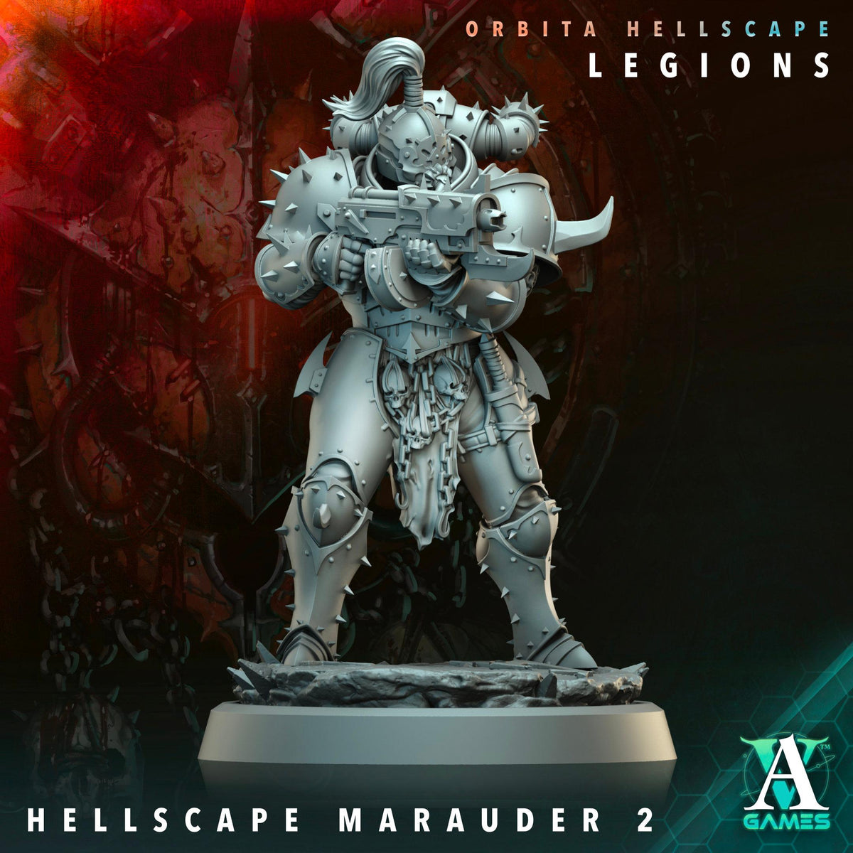 3D Printed Hellscape Marauder by Archvillain Games