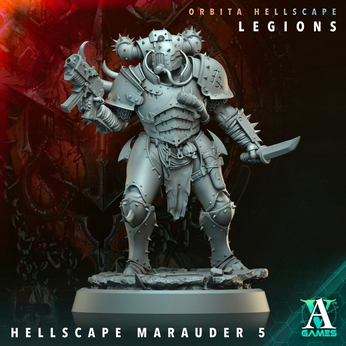 3D Printed Hellscape Marauder by Archvillain Games
