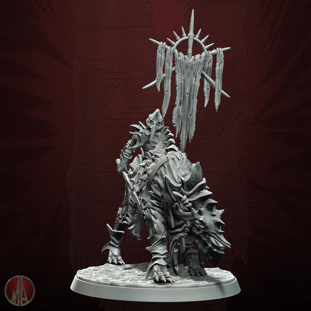 3D printed Orc Dire Wolf Riders by Monolith Arts