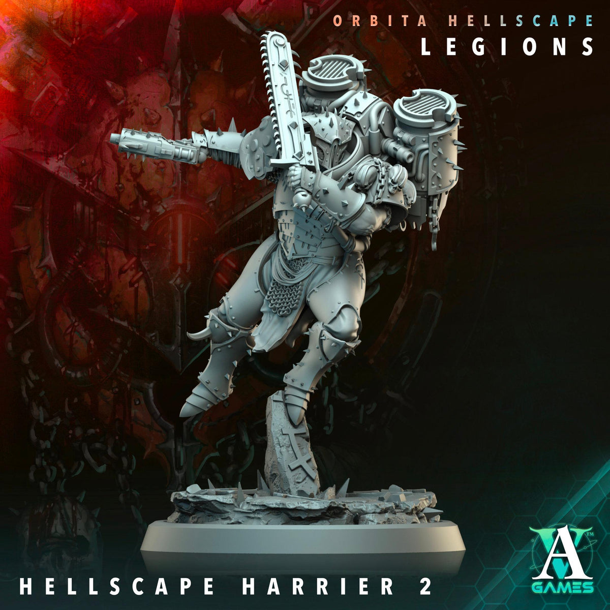 3D Printed Hellscape Harrier by Archvillain Games