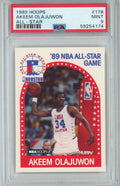 Graded 1989 Hoops All Star Hakeem Akeem Olajuwon #178 Basketball Card PSA 9 Mint
