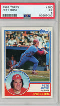 Graded 1983 Topps Pete Rose #100 Baseball Card PSA 5 Excellent
