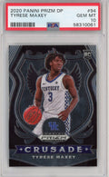Graded 2020-21 Panini Prizm DP Draft Picks Tyrese Maxey #94 Crusade Rookie RC Basketball Card PSA 10 Gem Mint