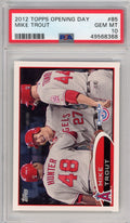 Graded 2012 Topps Opening Day Mike Trout #85 Rookie RC Baseball Card PSA 10 Gem Mint