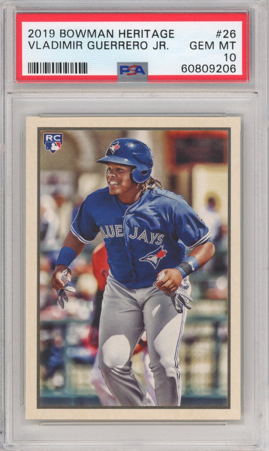 Graded 2019 Bowman Heritage Vladimir Vlad Guerrero Jr. #26 Rookie RC Baseball Card PSA 10 Gem Mint