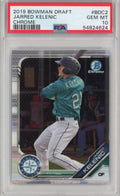Graded 2019 Bowman Draft Chrome Jarred Kelenic #BDC2 Rookie RC Baseball Card PSA 10 Gem Mint