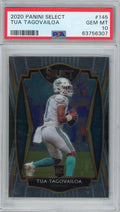 Graded 2020 Panini Select Tua Tagovailoa #145 Premier Level Rookie RC Football Card PSA 10 Gem Mint