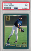 Graded 2001 Topps Ichiro Suzuki #726 Rookie RC Baseball Card PSA 9 Mint
