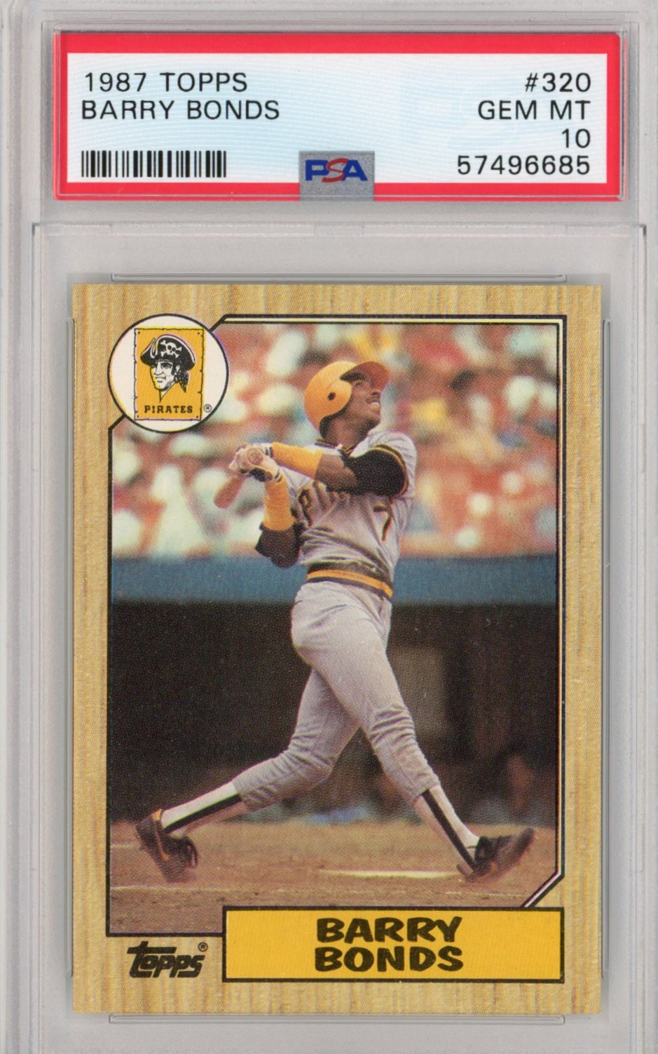 Graded 1987 Topps Barry Bonds #320 Rookie RC Baseball Card PSA 10 Gem Mint