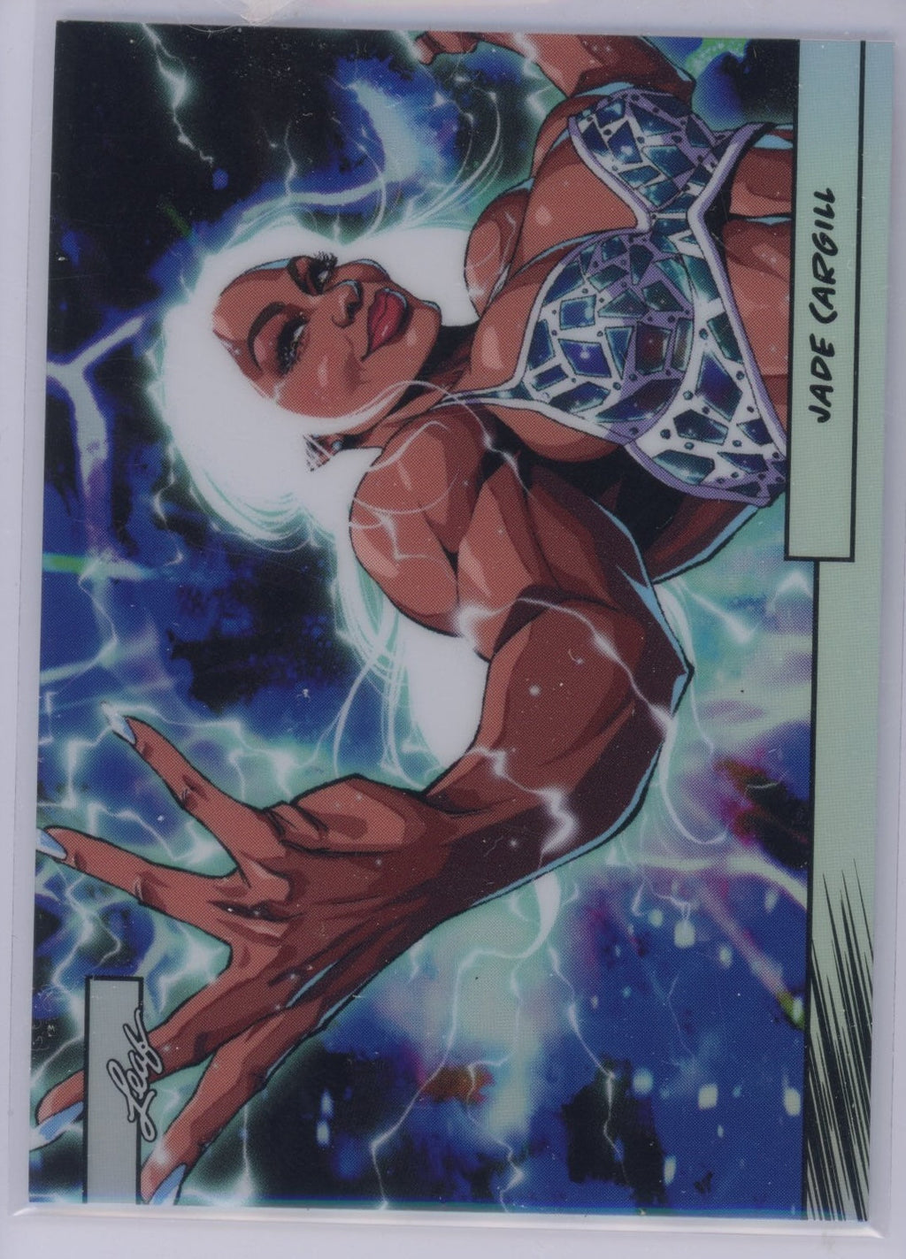 2025 Leaf Web Exclusives Anime Nation Jade Cargill #45 Silver /99 WWE Card