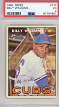 Graded 1967 Topps Billy Williams #315 Baseball Card PSA 3 Very Good