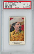 Graded 1910 E50 John H. Dockman Wild West Gum Col. W.F. Cody Buffalo Bill Baseball Tobacco Card PSA 4.5
