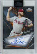 2021 Topps Chrome Black Zack Wheeler #CBAZW /25 Orange Auto Philadelphia Phillies Baseball Card
