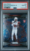 Graded 2024 Panini Prizm Marvin Harrison Jr #WORK Rookie RC Football Card PSA 10 Gem Mint