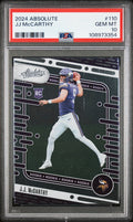 Graded 2024 Panini Absolute JJ McCarthy #110 Rookie RC Football Card PSA 10 Gem Mint