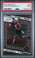 Graded 2024 Panini Absolute Marvin Harrison Jr #104 Rookie RC Football Card PSA 9 Mint