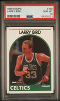 Graded 1989 Hoops Larry Bird #150 Basketball Card PSA 10 Gem Mint