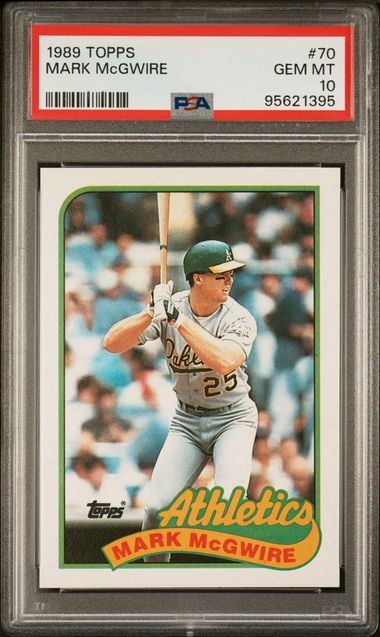 Graded 1989 Topps Mark McGwire #70 Baseball Card PSA 10 Gem Mint