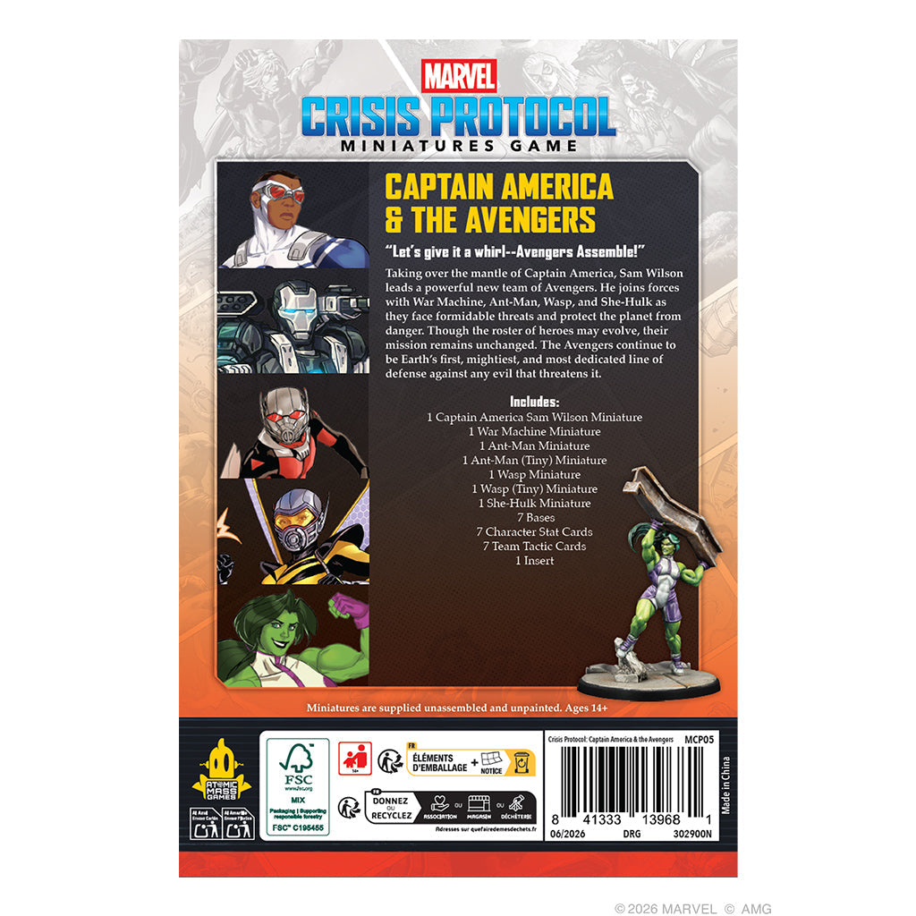 Marvel Crisis Protocol: Captain America & The Avengers Character Pack