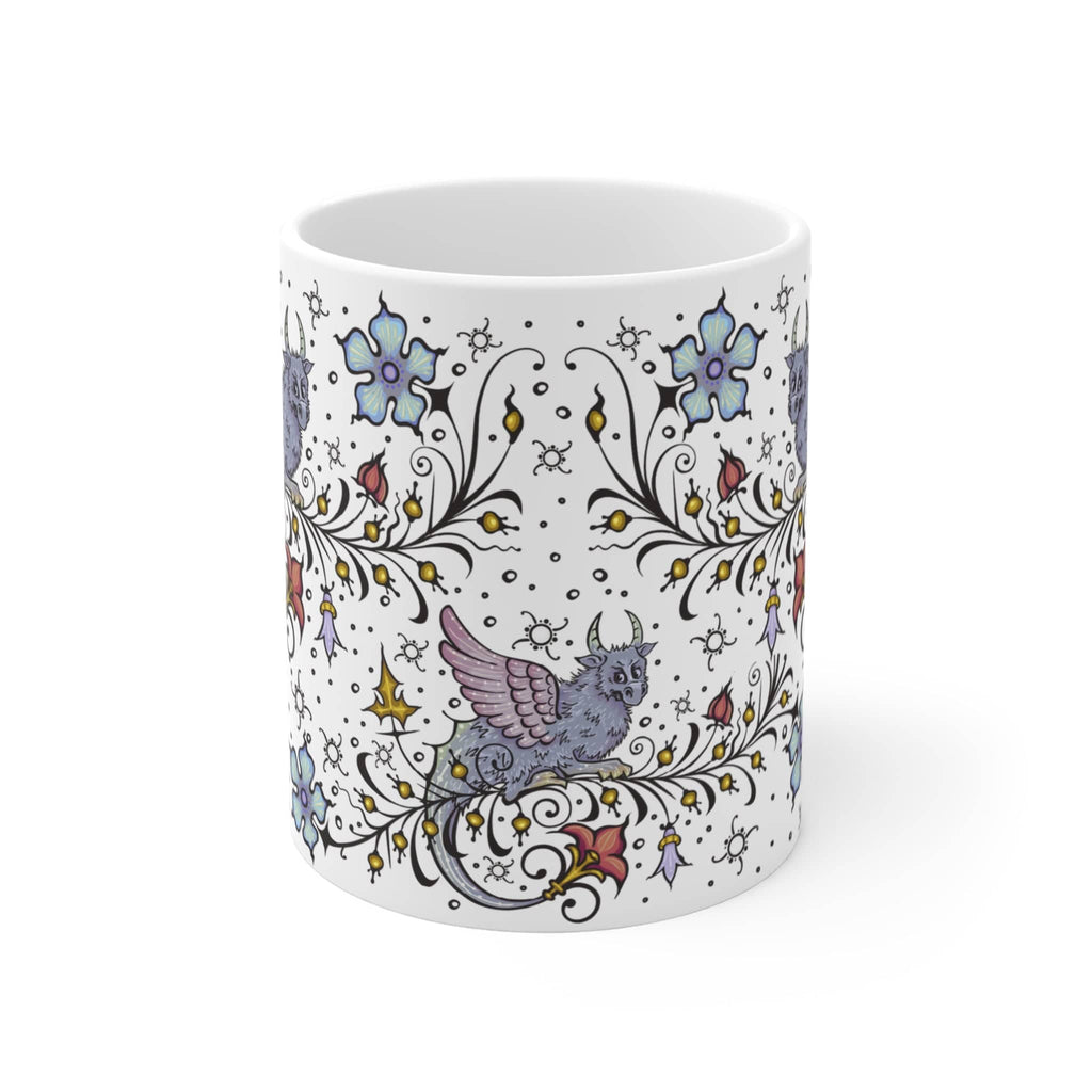 Medieval Manuscript Dragon Mug