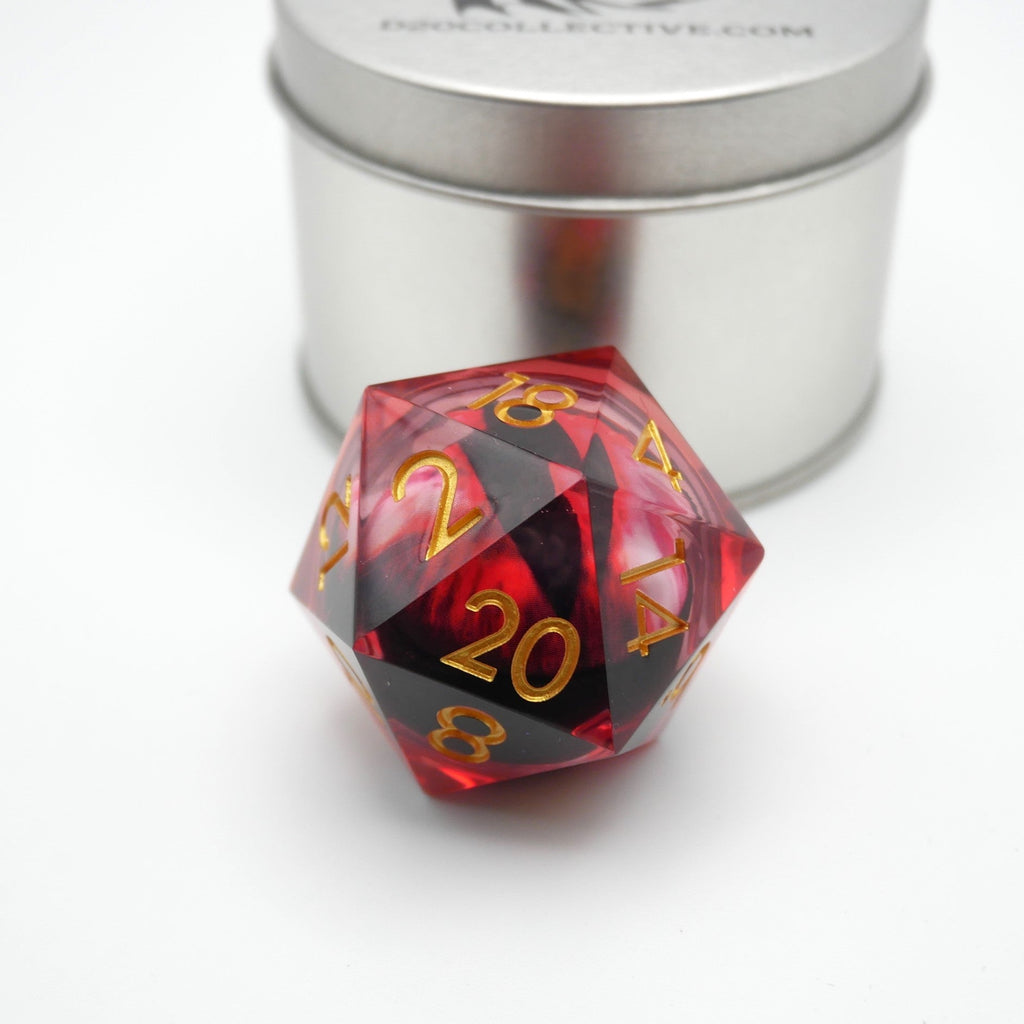Nosferatu's Eye - Giant D20 Moving Eye DnD Dice | Acrylic RPG Gaming Dice