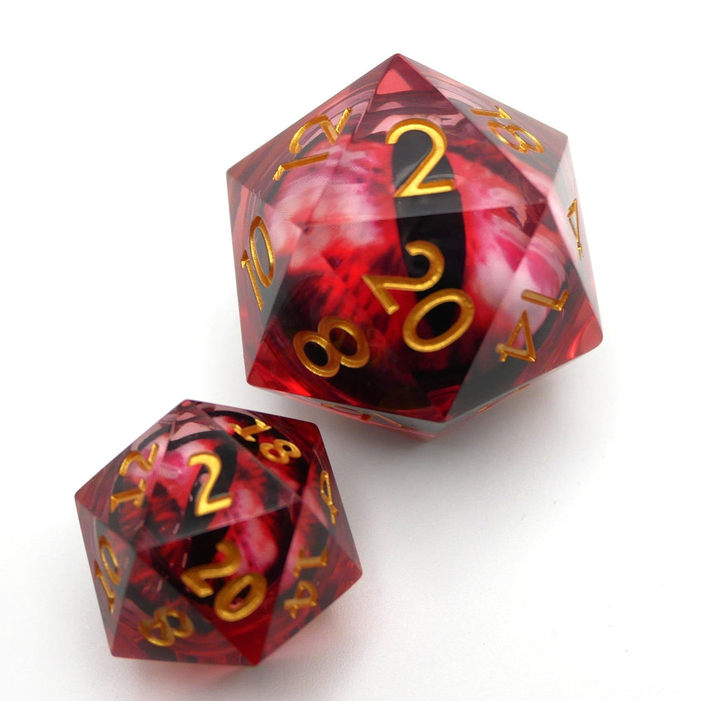 Nosferatu's Eye - Giant D20 Moving Eye DnD Dice | Acrylic RPG Gaming Dice