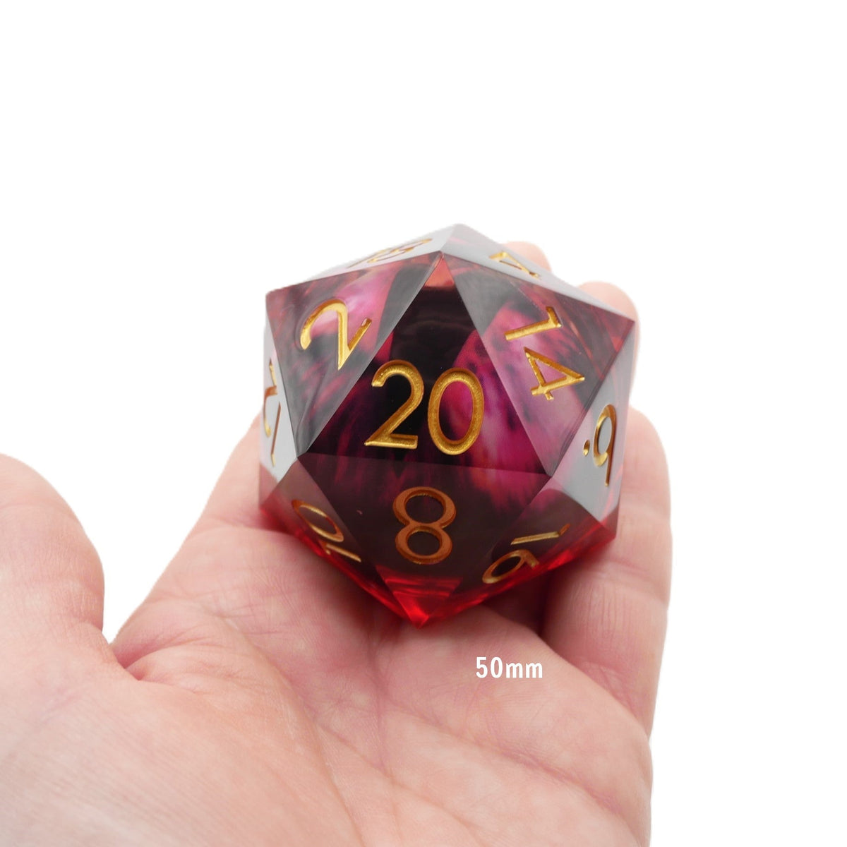 Nosferatu's Eye - Giant D20 Moving Eye DnD Dice | Acrylic RPG Gaming Dice