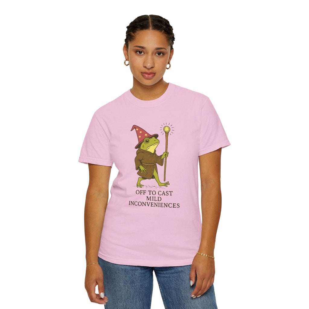 Off to Cast Mild Inconveniences – Wizard Frog T-Shirt - Comfort Colors