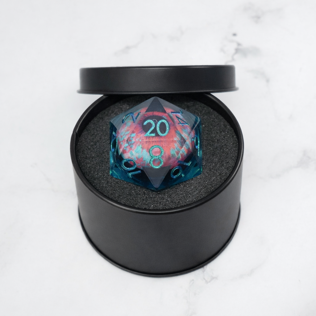 Cthulhu's Eye | Giant D20 Moving Eye DnD Dice | Acrylic RPG Gaming Dice
