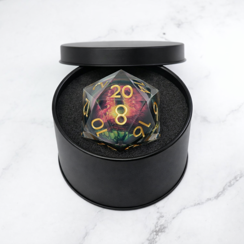 Xanathar's Eye | Giant D20 Moving Eye DnD Dice | Acrylic RPG Gaming Dice