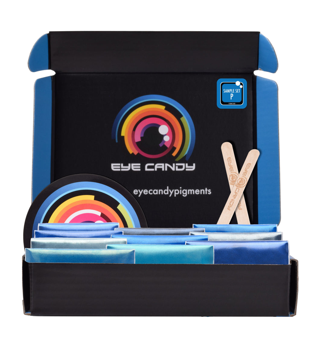 10 Color Pigment Powder Variety Pack Set P - Blues