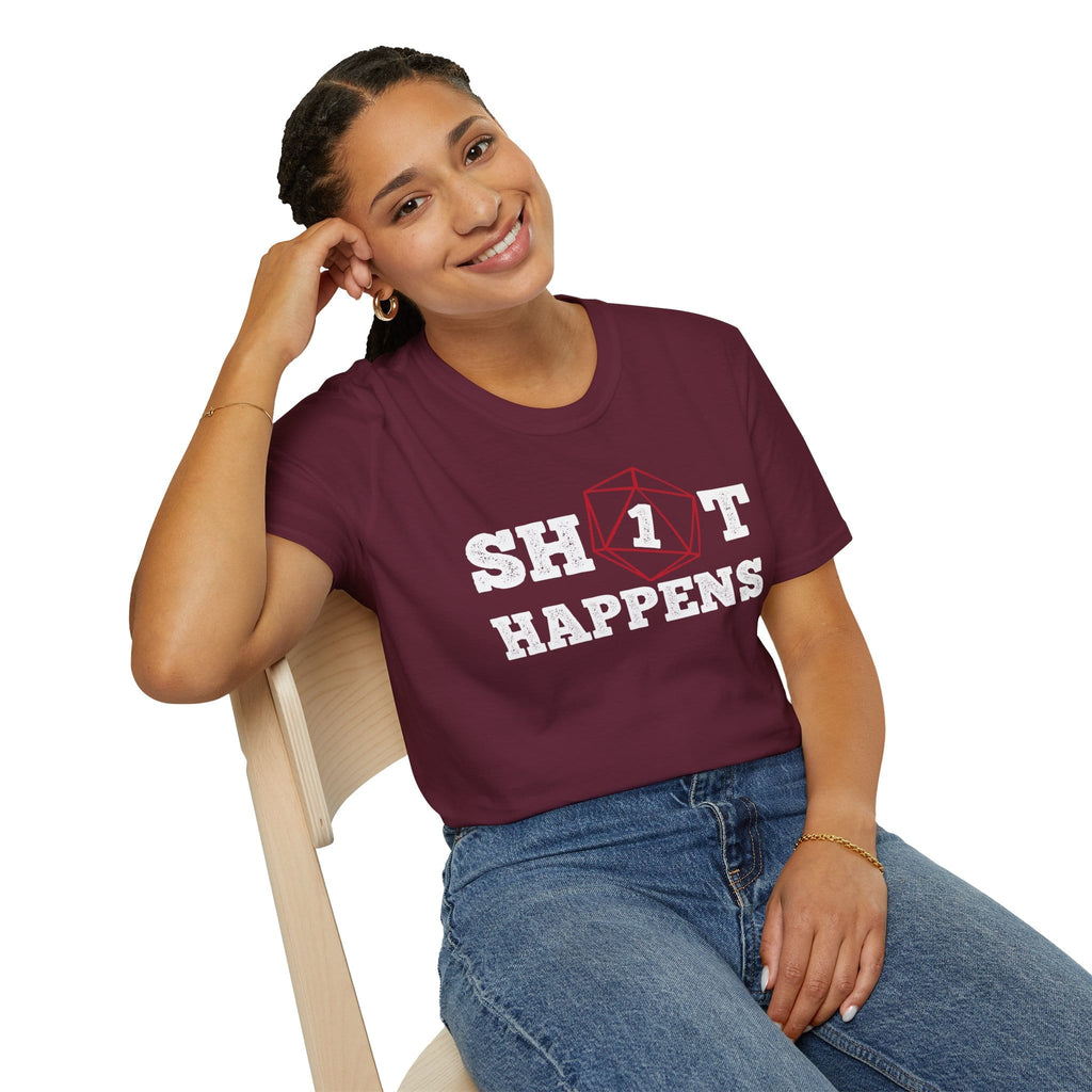 Sh*t Happens Crit Fail Funny D&D T-Shirt